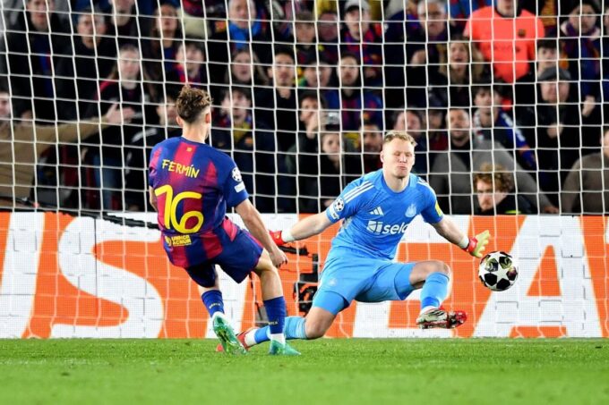 Igrači Barcelone slave gol protiv Newcastlea